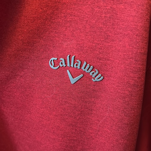 Callaway golf 1/4 zip pullover. Burgundy with grey accent color. Men’s medium. - Picture 2 of 4